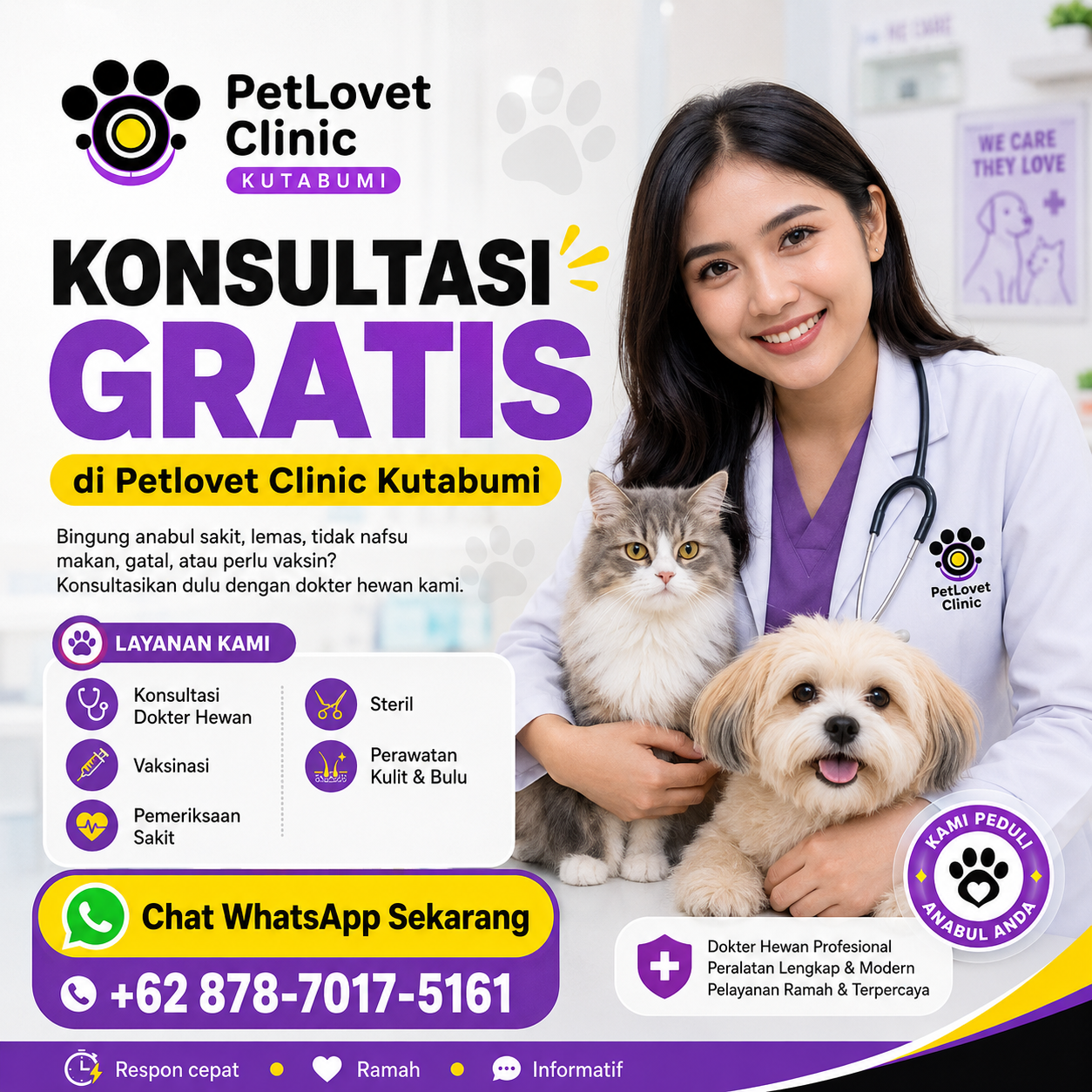 Dokter hewan terdekat di Petlovet Clinic