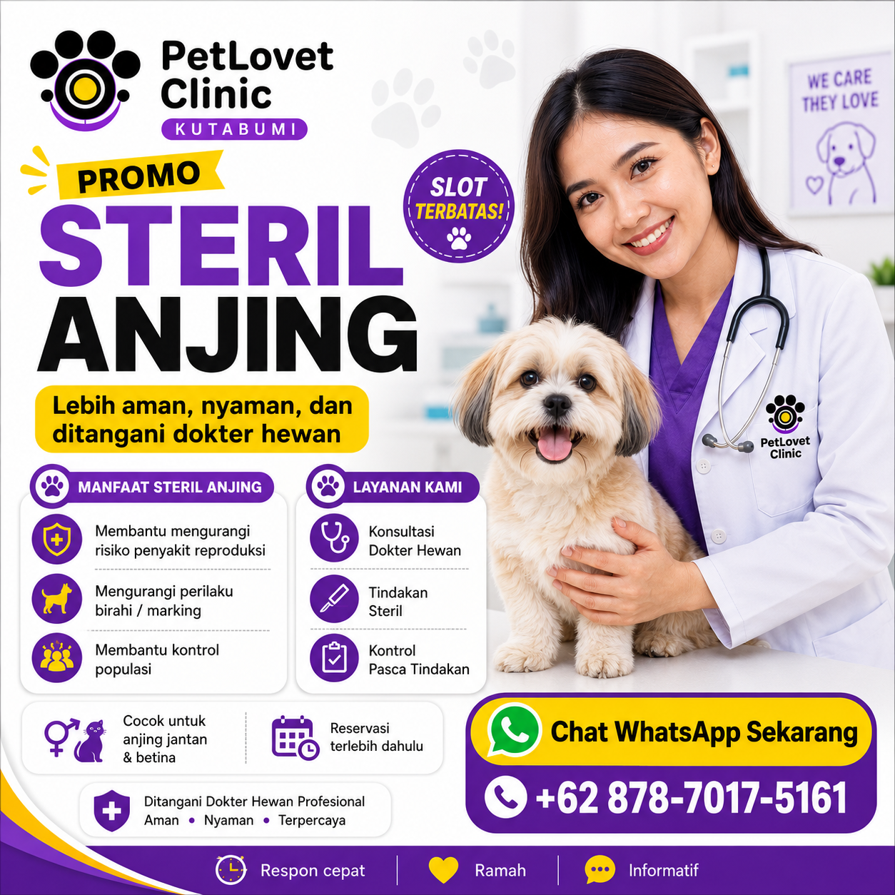 Promo steril anjing di Petlovet Clinic