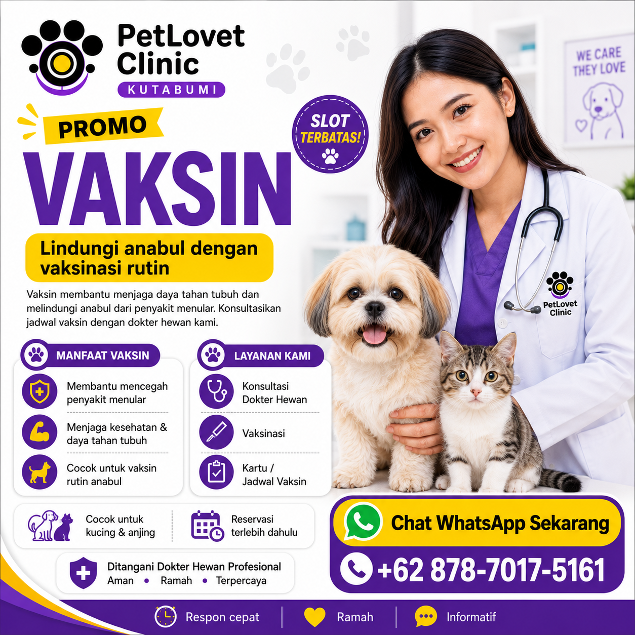 Dokter hewan terdekat di Petlovet Clinic